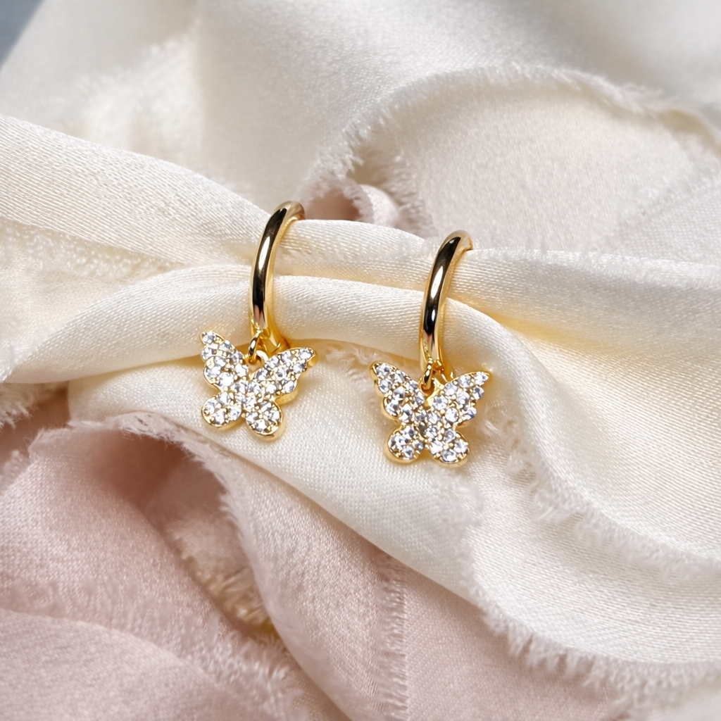 “Alma Butterflies” Hoop Earrings