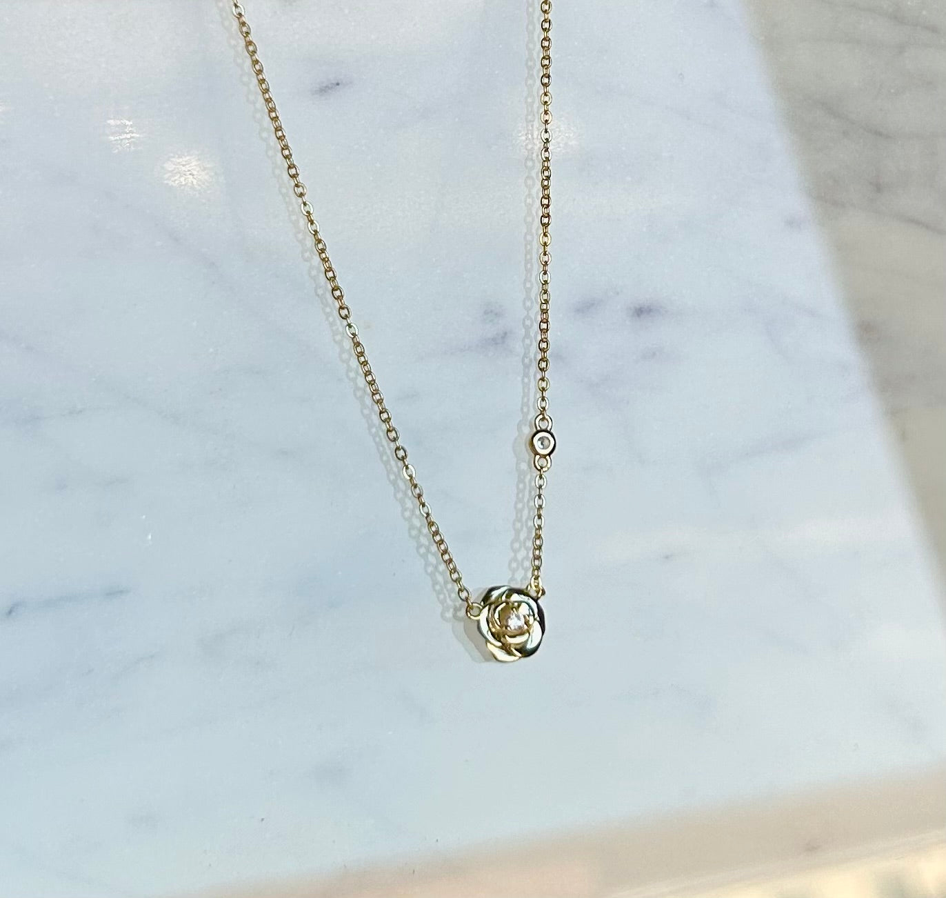 "WILD ROSE" SILVER/GOLD NECKLACE