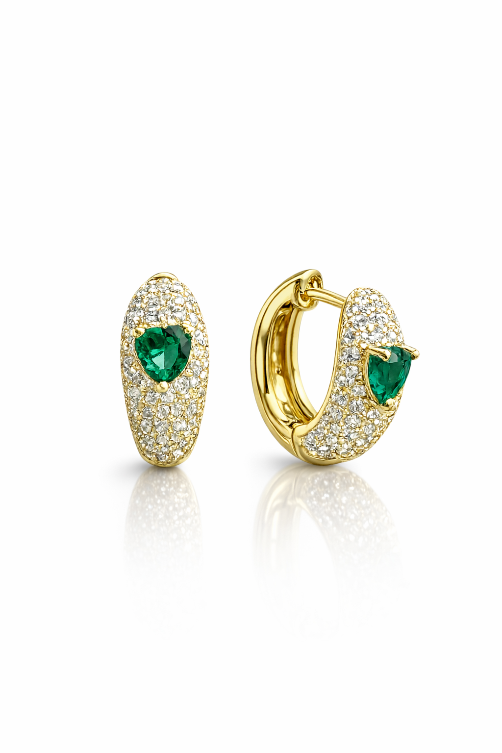 Imperial Green Hoop Earrings