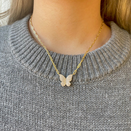 "DUSKYWING” SILVER/GOLD NECKLACE