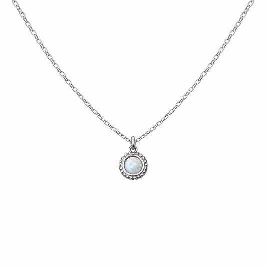 "DAINTY OPAL" GOLD/SILVER NECKLACE