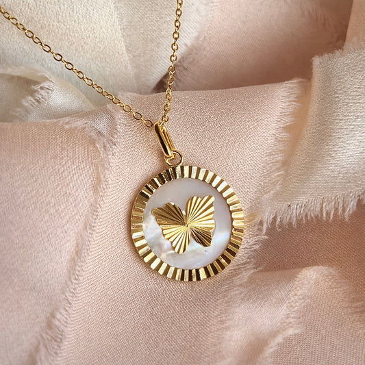 Ivory Glow Butterfly Necklace