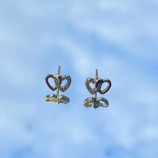 “LOVERS HEARTS” SILVER/GOLD EARRINGS