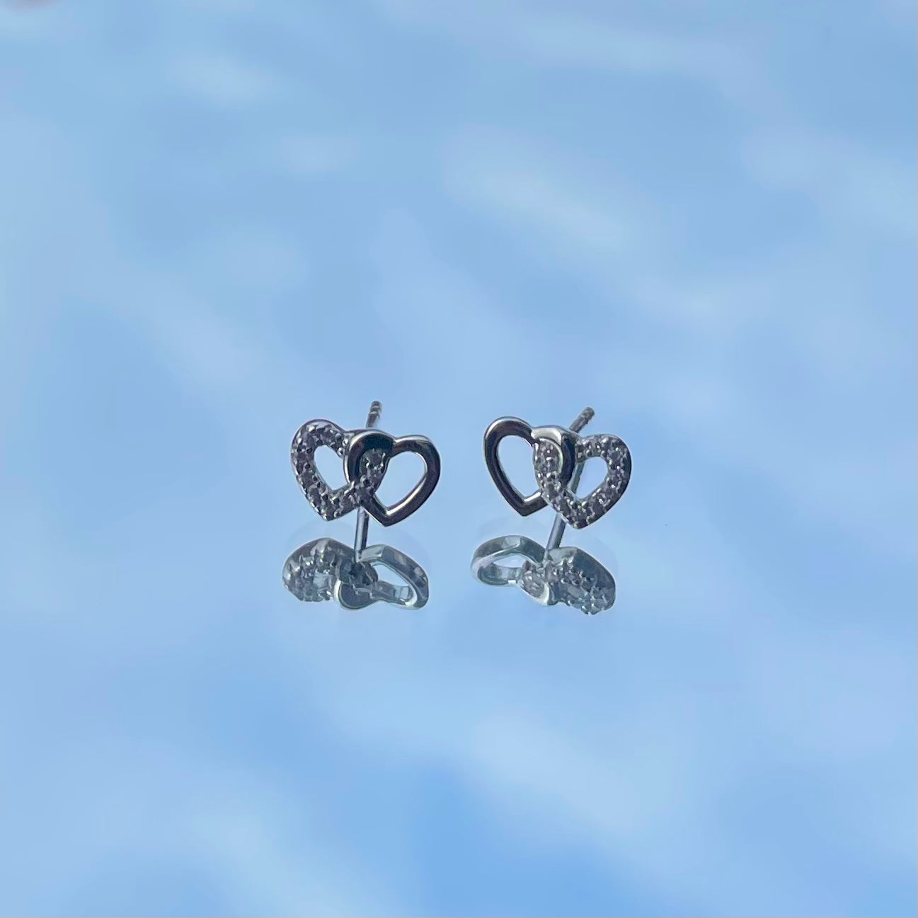 “LOVERS HEARTS” SILVER/GOLD EARRINGS