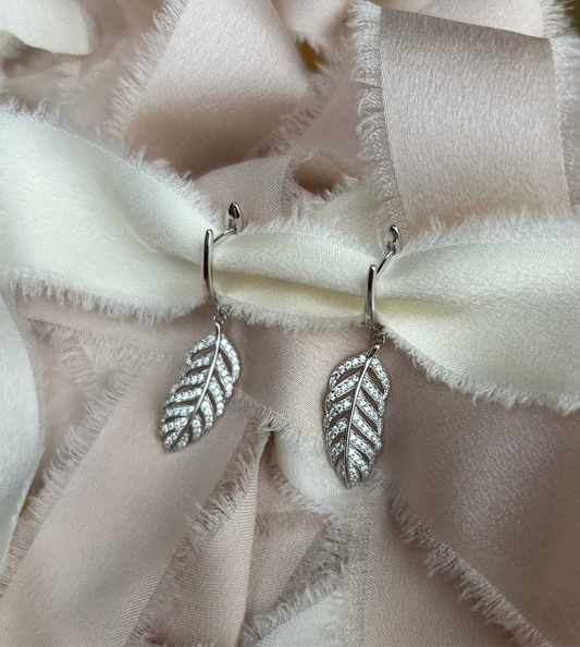 "FREESOUL WINGS" SILVER HOOP EARRINGS